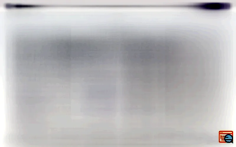 Composite of 15,670 light-mode launch screenshots averaged into one image. A pale page with a dark horizontal band across the top, a darker mass at the left end of the band where logos sit and a dense dark blob at the right end where the sign-up button sits, and a soft grey block of headline text centred below.