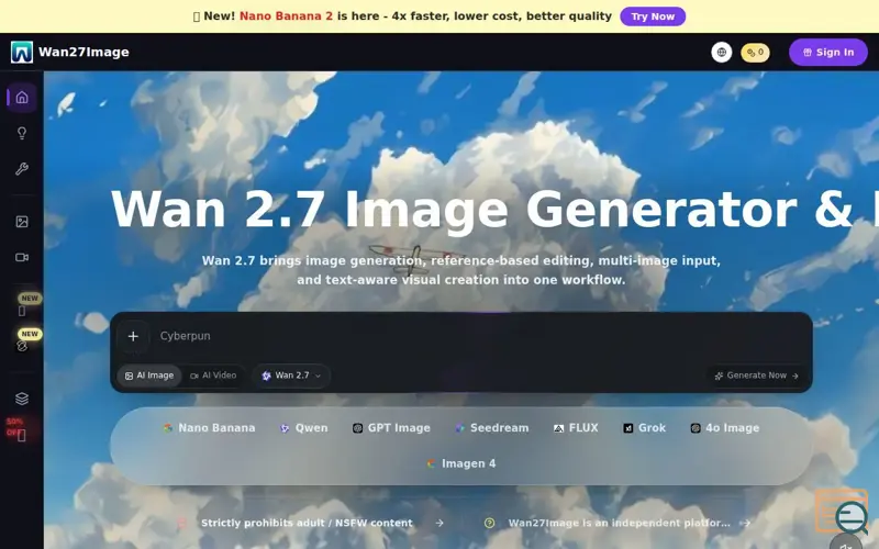 Screenshot of Wan27Image