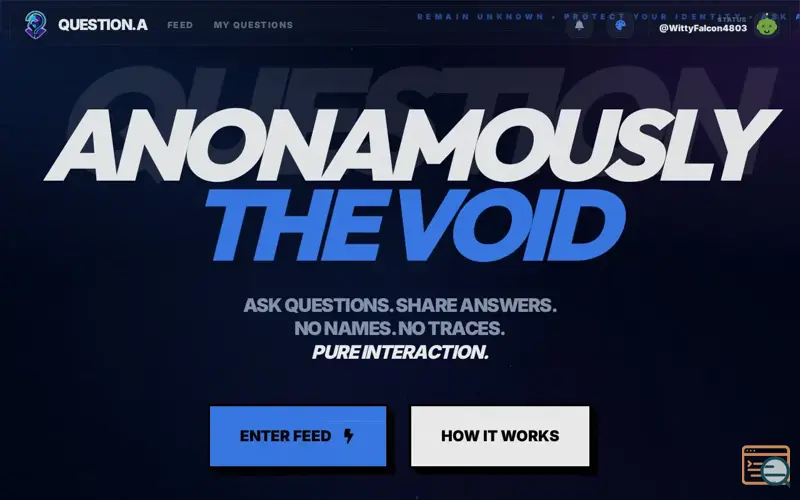 Screenshot of Question Anonymously