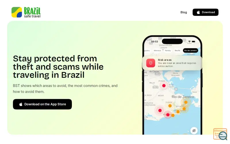 Screenshot of Brazil Safe Travel