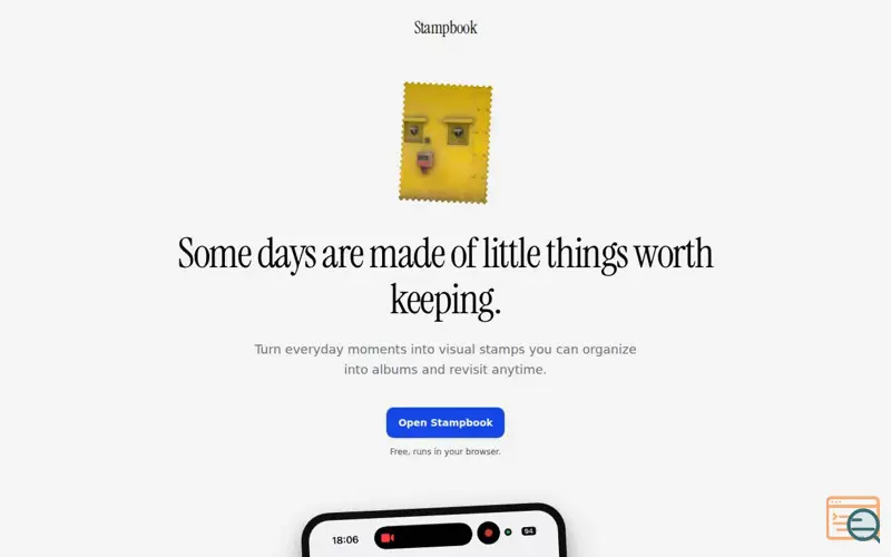 Screenshot of Stampbook — Capture moments into stamps