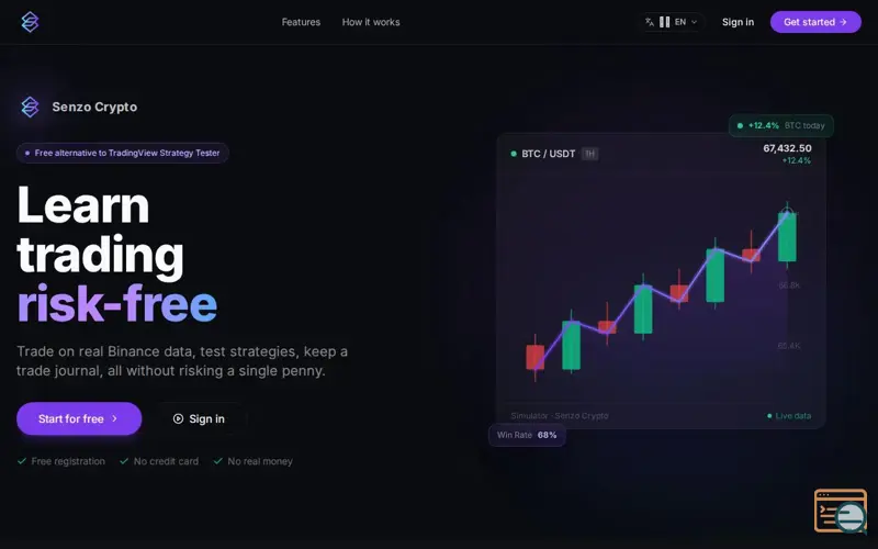Screenshot of Senzo Crypto Lab