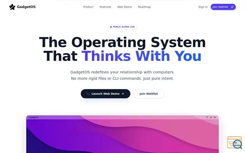 Screenshot of GadgetOS