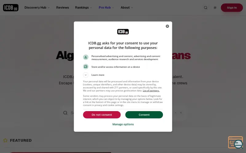 Screenshot of ICDB.gg