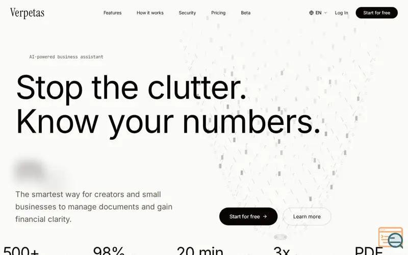 Screenshot of Verpetas