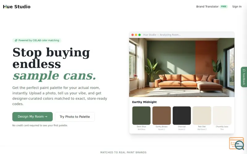 Screenshot of Hue Studio