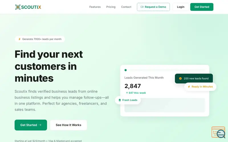 Screenshot of Scoutix