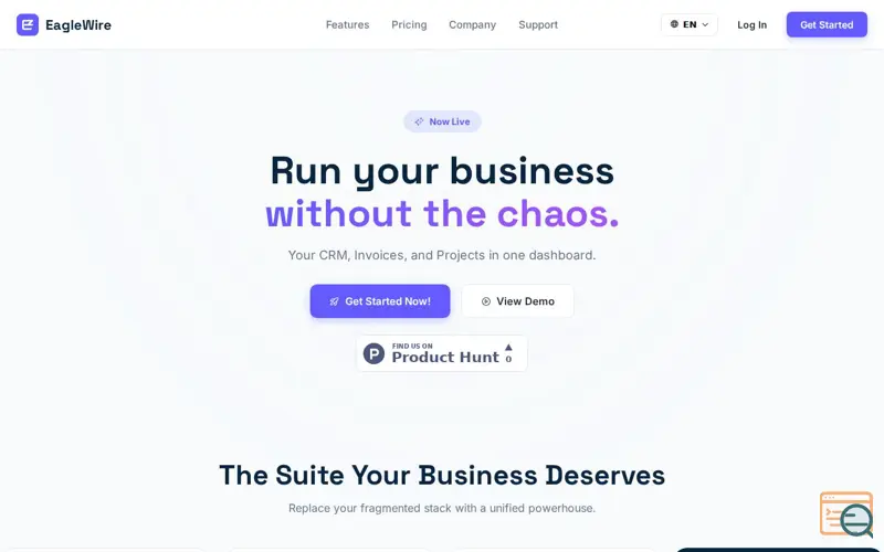 Screenshot of EagleWire