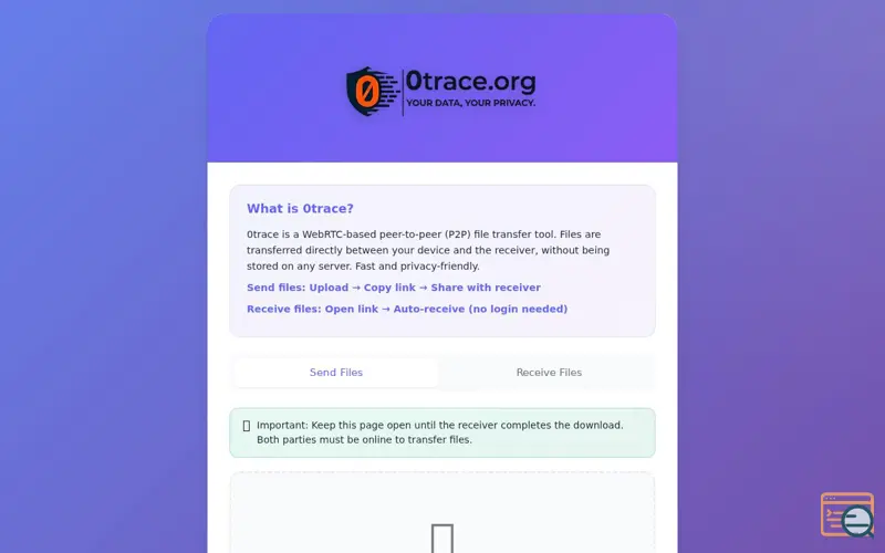 Screenshot of 0trace