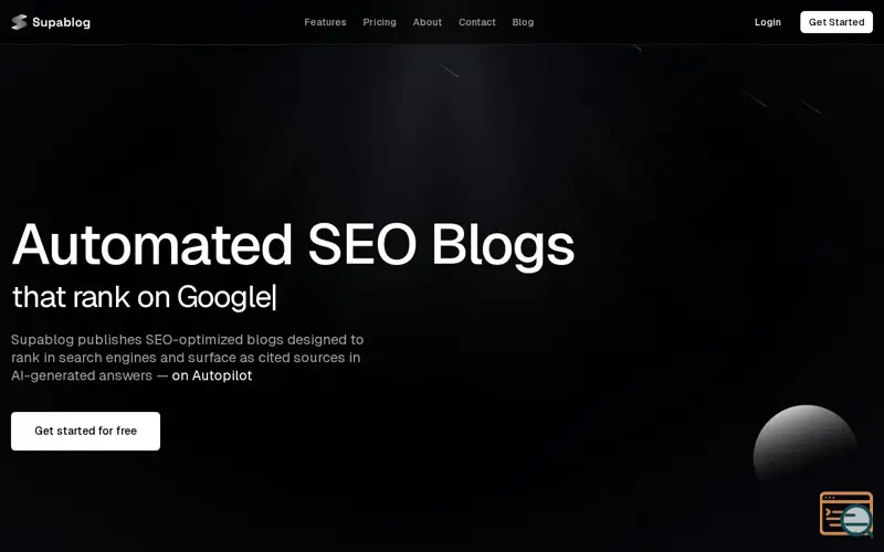 Screenshot of Supablog