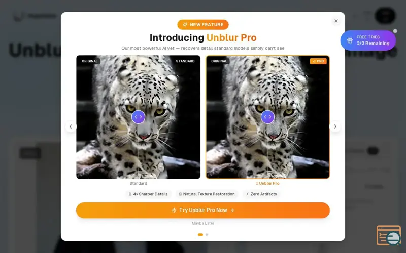 Screenshot of ImgUnblur