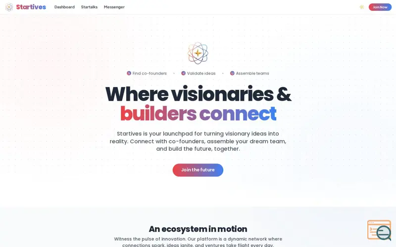 Screenshot of Startives