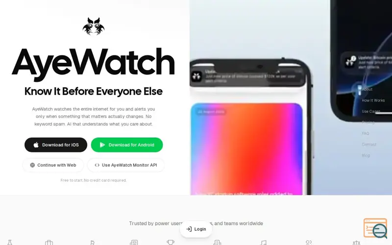 Screenshot of AyeWatch