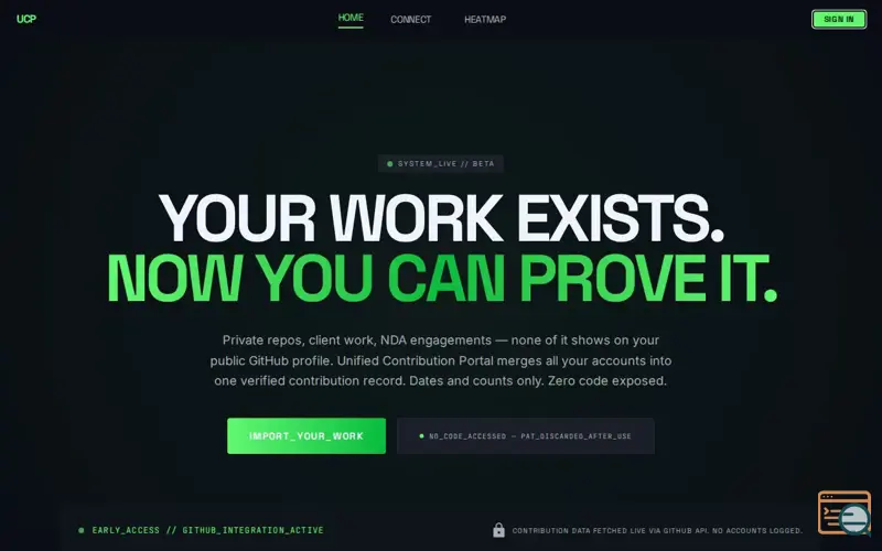Screenshot of Unified contributions portal