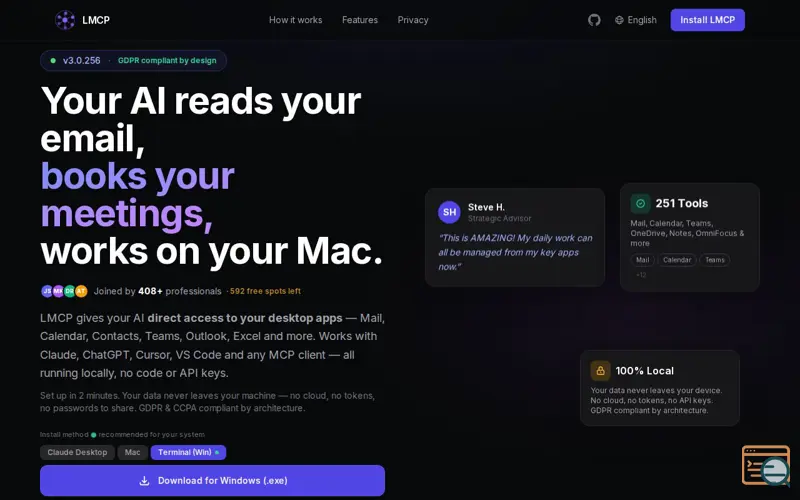 Screenshot of Local MCP