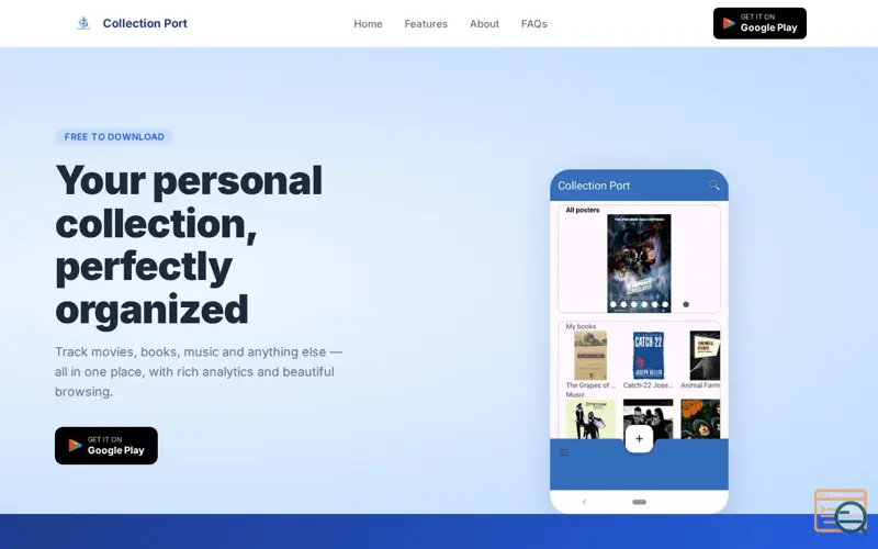 Screenshot of Collection Port