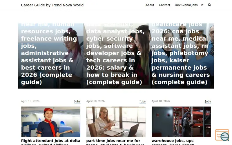 Screenshot of Career Guide by Trend Nova World