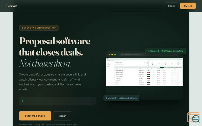 Screenshot of Bidexco