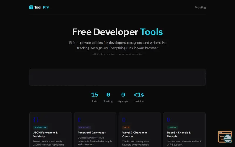 Screenshot of ToolPry