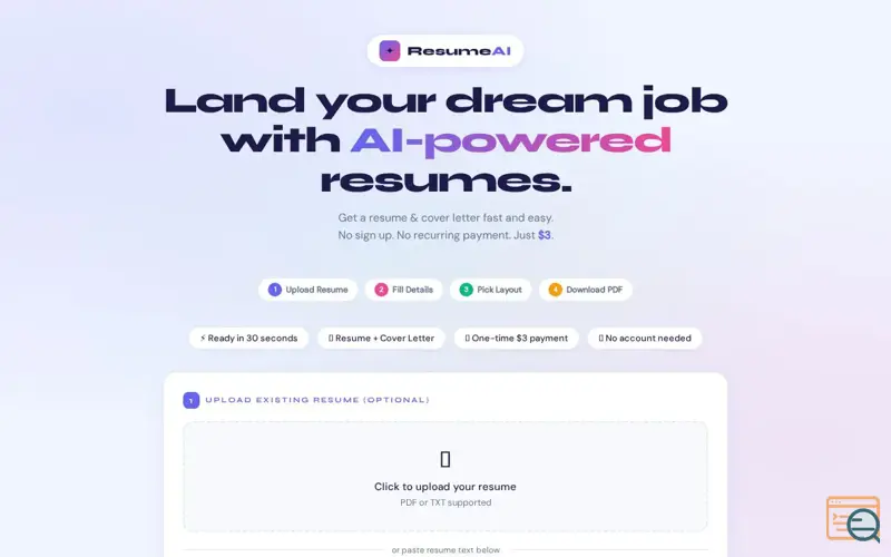 Screenshot of Resume Generator And Cover letter