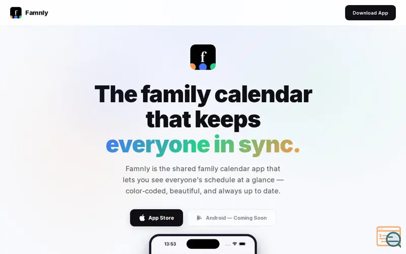 Screenshot of Famnly