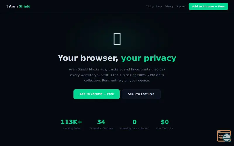 Screenshot of Aran Shield - Privacy Protection