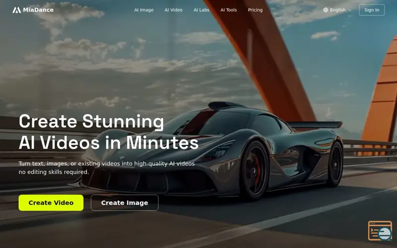 Screenshot of MiaDance