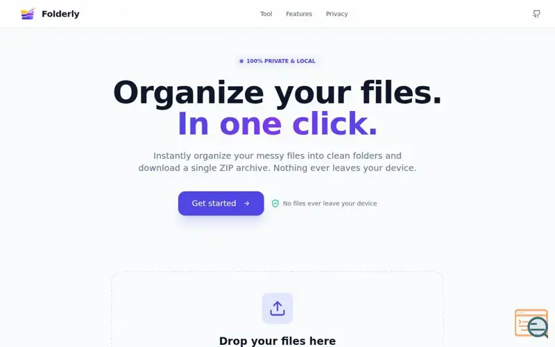 Screenshot of   Folderly — Auto-Organize Files
