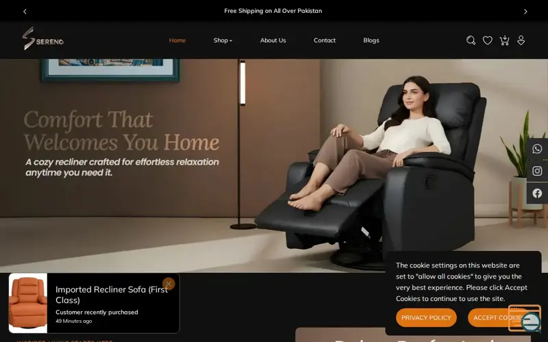 Screenshot of Sereno Life