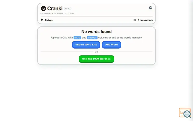 Screenshot of I made a crossword app for language learners