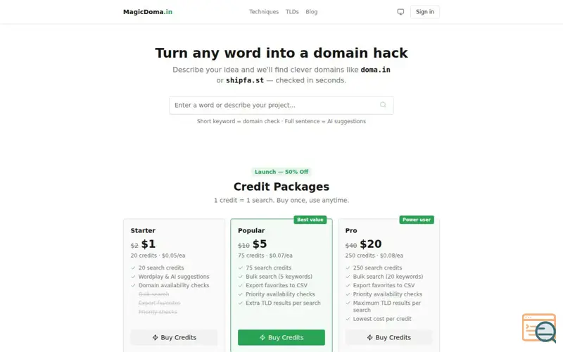 Screenshot of Magic Domain