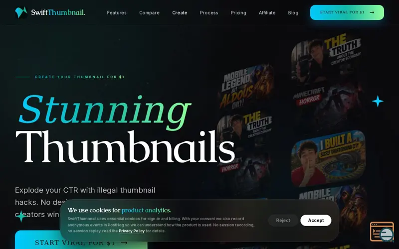 Screenshot of SwiftThumbnail