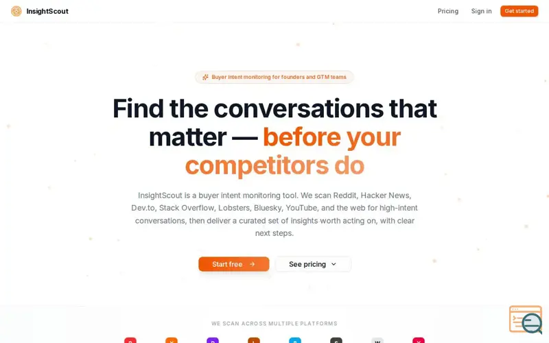 Screenshot of InsightScout