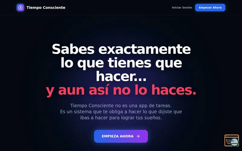 Screenshot of Tiempo Consciente