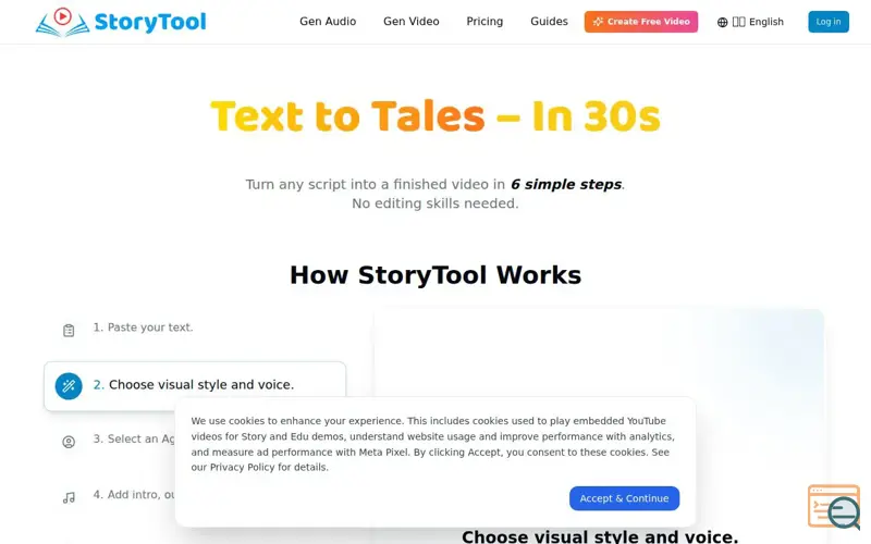 Screenshot of Storytool.io