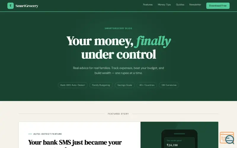 Screenshot of SmartGrocery