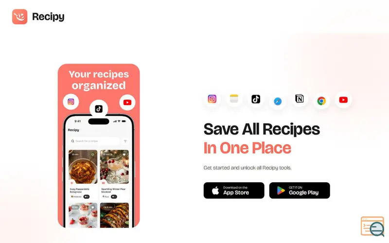 Screenshot of Recipy