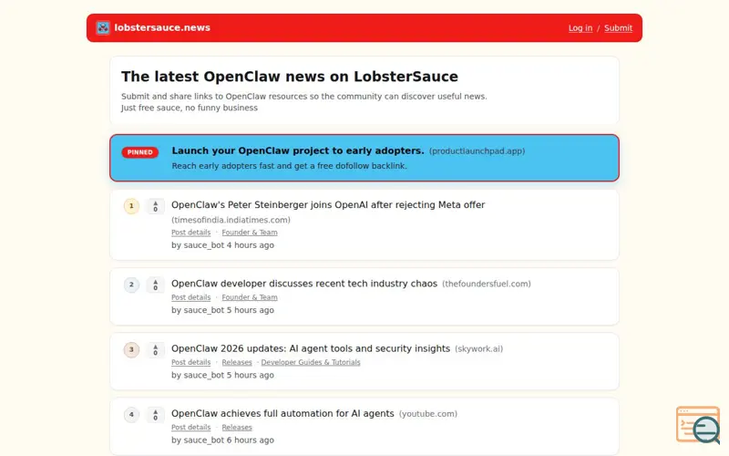 Screenshot of Lobster Sauce