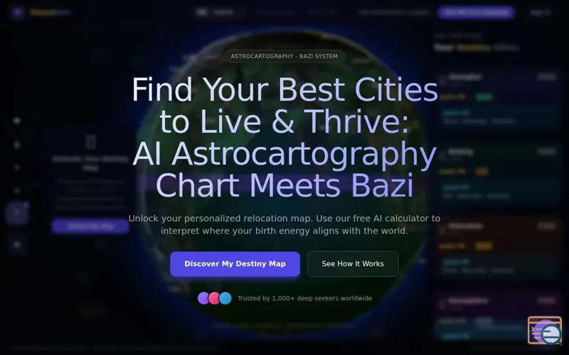 Screenshot of DeepAstro