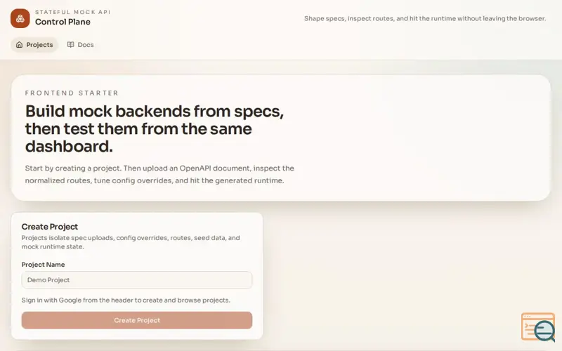 Screenshot of Stateful Mock API