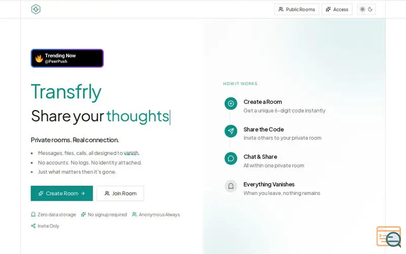 Screenshot of Transfrly