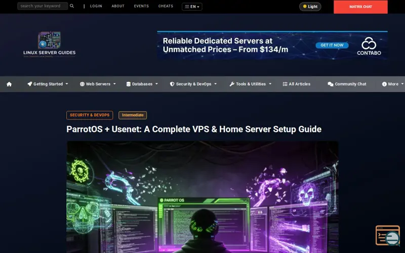 Screenshot of Linux Server Guides