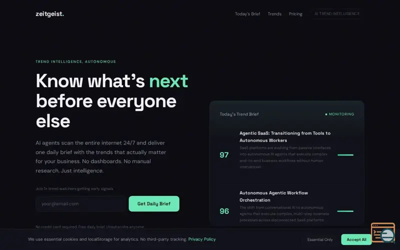 Screenshot of Zeitgeist