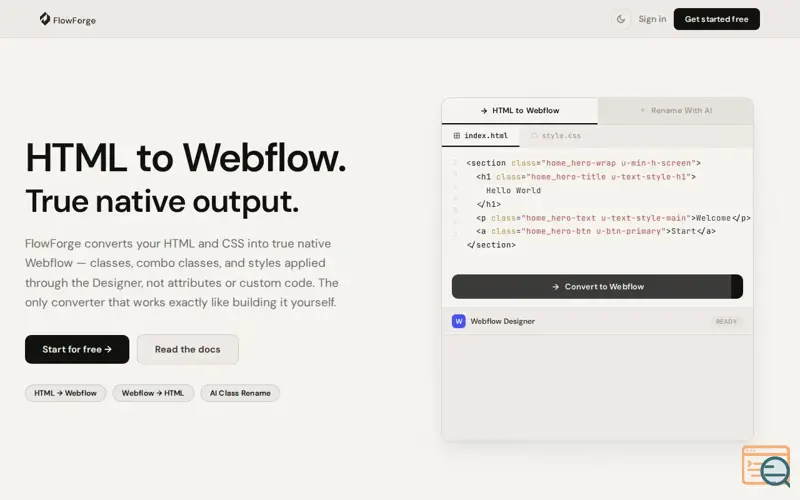 Screenshot of FlowForge