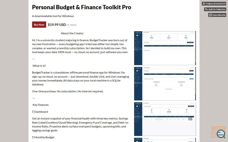 Screenshot of Fortune Desk