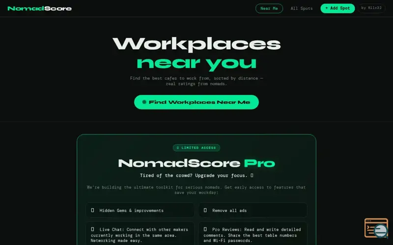 Screenshot of NomadScore