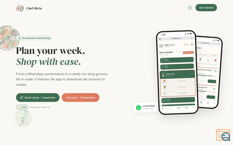 Screenshot of Chef Olivia