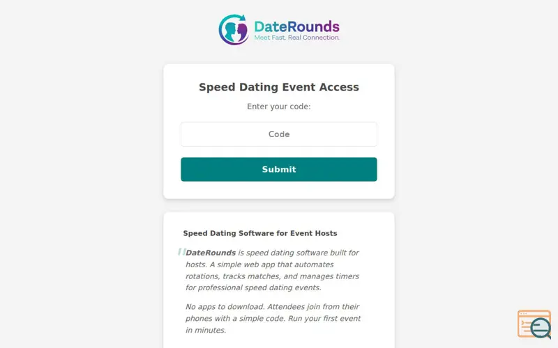 Screenshot of DateRounds 
