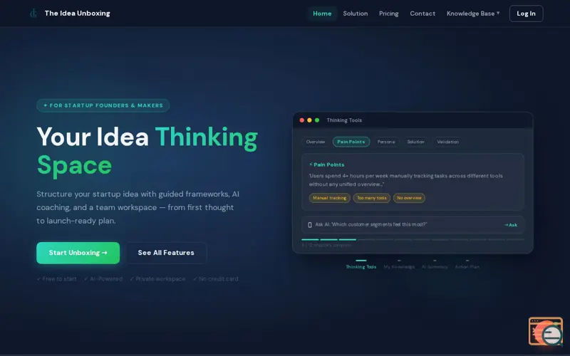 Screenshot of The Idea Unboxing