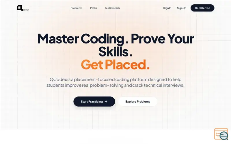 Screenshot of Qcodex.io